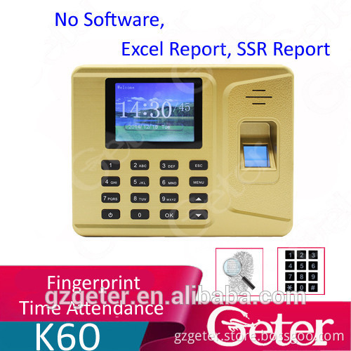 2.8 Color TFT LCD 65000 real color biometric fingerprint time attendance